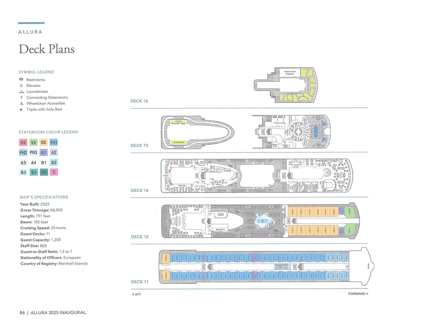 Sirena Deck Plan